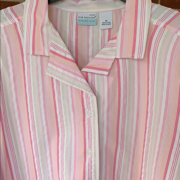 EUC - Kim Rogers - Short Sleeve Button Down Shirt - Picture 3 of 3